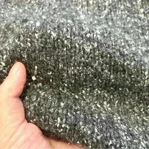 Vintage Wool Blend Boho/Bohemian Relaxed Fit Zip Up Grey Cardigan Sweater - Picture 8 of 13